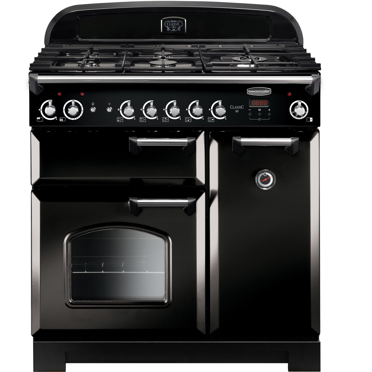 Refurbished Rangemaster CLA90NGFBLC 90cm Gas Range Cooker