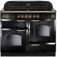 Rangemaster 68220 Classic 110cm Electric Range Cooker With Ceramic Hob - Black And Brass