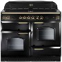 Rangemaster 68220 Classic 110cm Electric Range Cooker With Ceramic Hob - Black And Brass