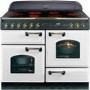 Rangemaster Classic Ceramic 110cm Electric Range Cooker in Green and Brass