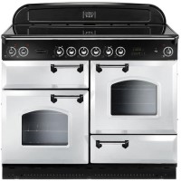 Rangemaster 80350 Classic 110cm Electric Range Cooker With Ceramic Hob - White And Chrome