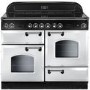 Rangemaster 80350 Classic 110cm Electric Range Cooker With Ceramic Hob - White And Chrome