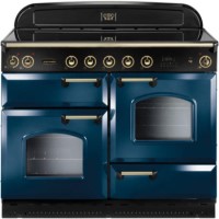 Rangemaster 87590 Classic 110cm Electric Range Cooker With Induction Hob - Blue And Brass