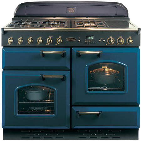 Rangemaster 73610 Classic 110cm Natural Gas Range Cooker - Blue And Brass