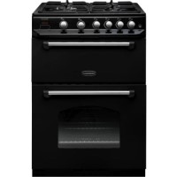 GRADE A1 - Rangemaster 10731 Classic 60cm Double Oven Gas Cooker Black And Chrome