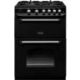 GRADE A1 - Rangemaster 10731 Classic 60cm Double Oven Gas Cooker Black And Chrome