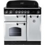 Rangemaster 87670 Classic 90cm Electric Range Cooker With Induction Hob - White And Chrome