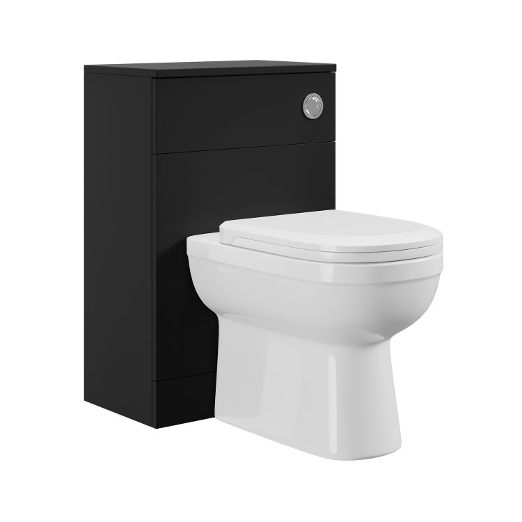 500mm Black Back to Wall Toilet Unit Only - Classic