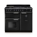 CLDL100DFPCBL/CM1 Rangemaster Classic Deluxe 100cm Dual Fuel Range Cooker - Charcoal Black & Chrome