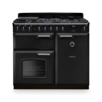 Rangemaster Classic Deluxe 100cm Dual Fuel Range Cooker - Charcoal Black & Chrome