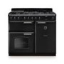 Rangemaster Classic Deluxe 100cm Dual Fuel Range Cooker - Charcoal Black & Chrome