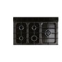 Rangemaster Classic Deluxe 100cm Dual Fuel Range Cooker - Charcoal Black & Chrome