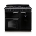 CLDL100DFPGBL/CM1 Rangemaster Classic Deluxe 100cm Dual Fuel Range Cooker - Gloss Black & Chrome
