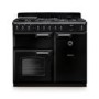 Rangemaster Classic Deluxe 100cm Dual Fuel Range Cooker - Gloss Black & Chrome