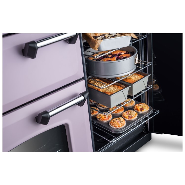 Rangemaster Classic Deluxe 100cm Dual Fuel Range Cooker - Heather & Chrome