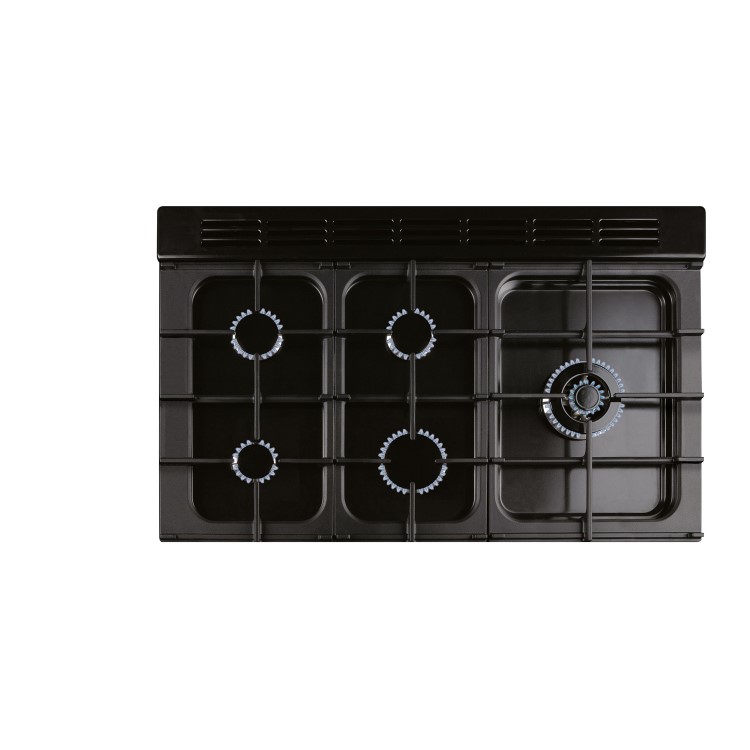 Rangemaster Classic Deluxe 100cm Dual Fuel Range Cooker - Pale Cream & Brass