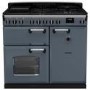 Rangemaster Classic Deluxe 100cm Dual Fuel Range Cooker - Stone Blue & Chrome