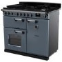 Rangemaster Classic Deluxe 100cm Dual Fuel Range Cooker - Stone Blue & Chrome