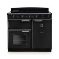 Rangemaster Classic Deluxe 100cm Induction Range Cooker - Charcoal Black & Chrome