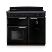 Rangemaster Classic Deluxe 100cm Induction Range Cooker - Gloss Black & Chrome