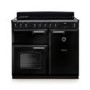 Rangemaster Classic Deluxe 100cm Induction Range Cooker - Gloss Black & Chrome