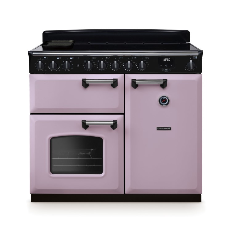 Rangemaster Classic Deluxe 100cm Induction Range Cooker - Heather & Chrome