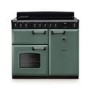 Rangemaster Classic Deluxe 100cm Induction Range Cooker - Mineral Green & Chrome