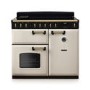 Rangemaster Classic Deluxe 100cm Induction Range Cooker - Pale Cream & Brass