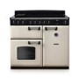 Rangemaster Classic Deluxe 100cm Induction Range Cooker - Pale Cream & Chrome