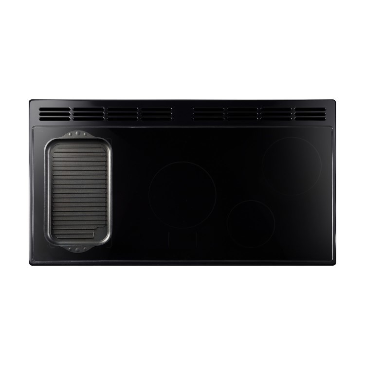 Rangemaster Classic Deluxe 100cm Induction Range Cooker - Pale Cream & Chrome