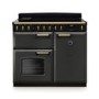 Rangemaster Classic Deluxe 100cm Induction Range Cooker - Slate & Brass