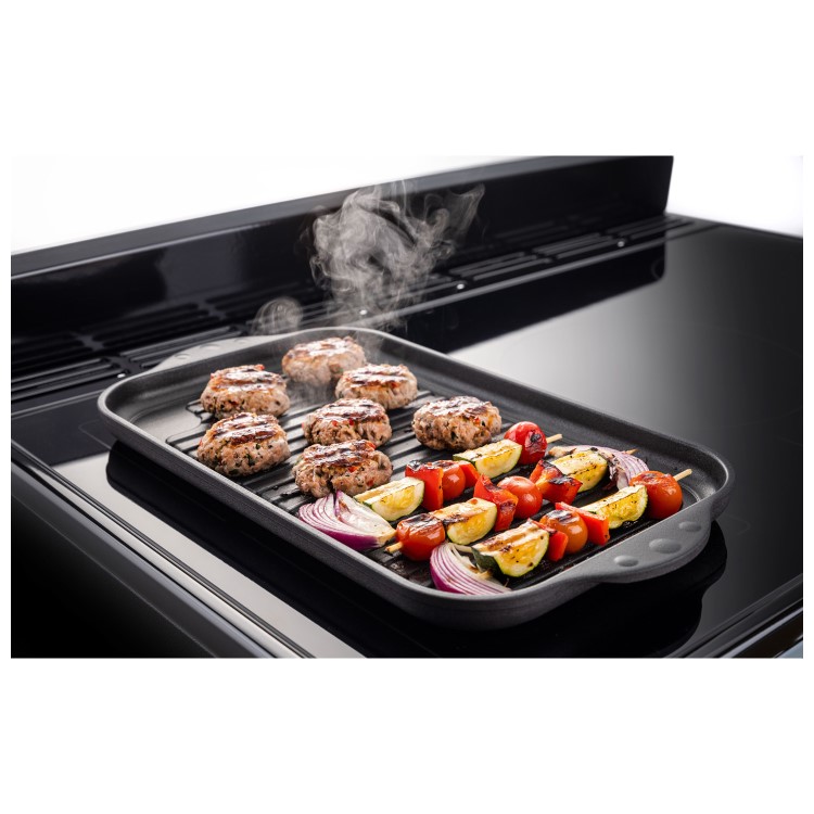 Rangemaster Classic Deluxe 100cm Induction Range Cooker - Stone Blue & Chrome