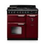 Rangemaster Classic Deluxe 90cm Dual Fuel Range Cooker - Bordeaux & Chrome