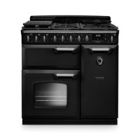 Rangemaster Classic Deluxe 90cm Dual Fuel Range Cooker - Charcoal Black & Chrome