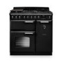 Rangemaster Classic Deluxe 90cm Dual Fuel Range Cooker - Charcoal Black & Chrome
