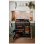 Rangemaster Classic Deluxe 90cm Dual Fuel Range Cooker - Pale Cream & Chrome
