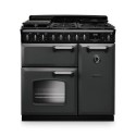 CLDL90DFPSLT/CM1 Rangemaster Classic Deluxe 90cm Dual Fuel Range Cooker - Slate & Chrome