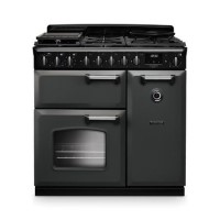 Rangemaster Classic Deluxe 90cm Dual Fuel Range Cooker - Slate & Chrome