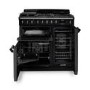Rangemaster Classic Deluxe 90cm Dual Fuel Range Cooker - Stone Blue & Chrome