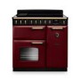 Rangemaster Classic Deluxe 90cm Dual Fuel Range Cooker - Bordeaux & Brass