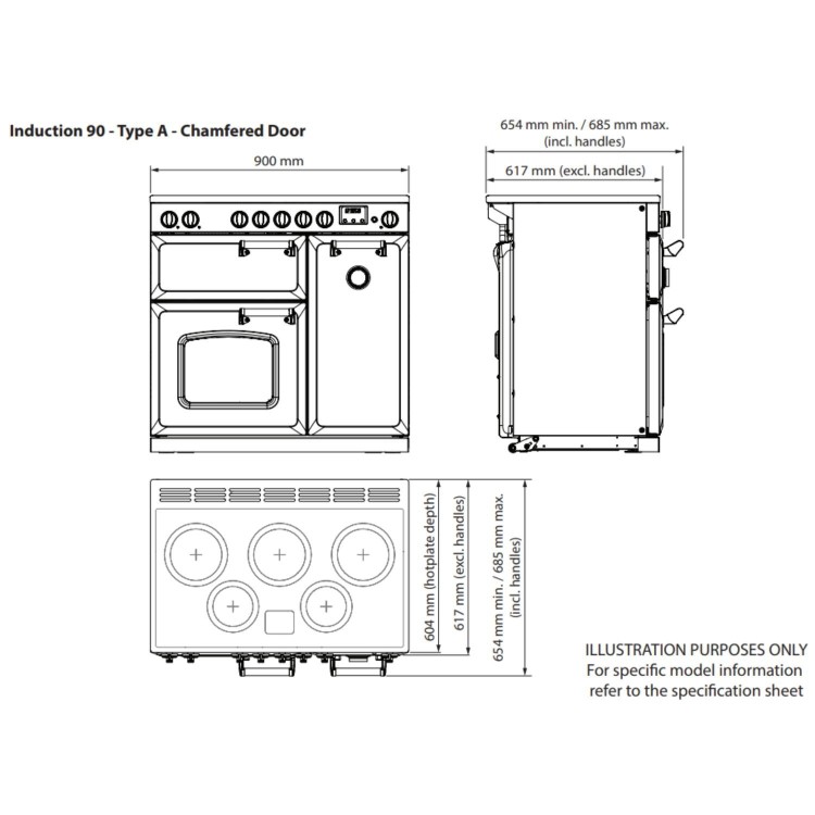 Rangemaster Classic Deluxe 90cm Dual Fuel Range Cooker - Bordeaux & Chrome