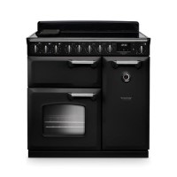 Rangemaster Classic Deluxe 90cm Dual Fuel Range Cooker - Charcoal Black & Chrome