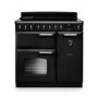 Rangemaster Classic Deluxe 90cm Dual Fuel Range Cooker - Charcoal Black & Chrome