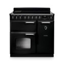 CLDL90EIPGBL/CM1 Rangemaster Classic Deluxe 90cm Dual Fuel Range Cooker - Gloss Black & Chrome
