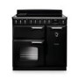 Rangemaster Classic Deluxe 90cm Dual Fuel Range Cooker - Gloss Black & Chrome