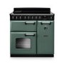 Rangemaster Classic Deluxe 90cm Dual Fuel Range Cooker - Mineral Green & Chrome