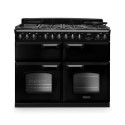CLDLB110DFPGBL/CM1 Rangemaster Classic Deluxe 110cm Base Cavity Dual Fuel Range Cooker - Gloss Black & Chrome