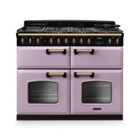 Rangemaster Classic Deluxe 110cm Base Cavity Dual Fuel Range Cooker - Heather & Brass