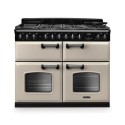 CLDLB110DFPPCR/CM1 Rangemaster Classic Deluxe 110cm Base Cavity Dual Fuel Range Cooker - Pale Cream & Chrome
