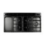 Rangemaster Classic Deluxe 110cm Base Cavity Dual Fuel Range Cooker - Pale Cream & Chrome